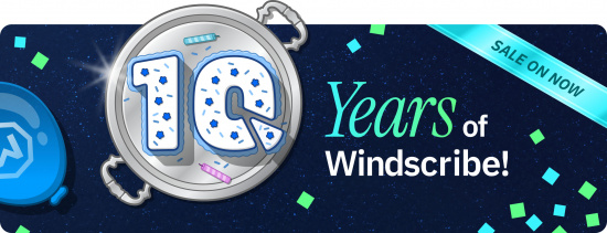 Windscribe исполнилось 10 лет: провайдер отметил юбилей скидками и фирменным юмором